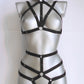Katniss - black open harness lingerie set