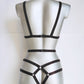 Katniss - black open harness lingerie set