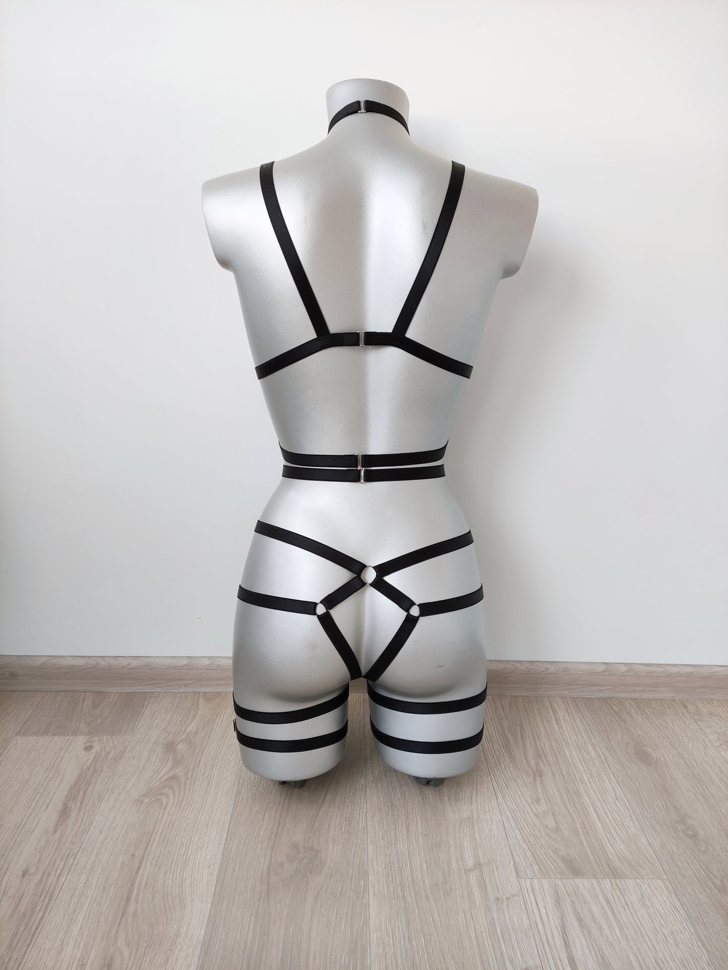 Siren - elastic body harness crotchless lingerie