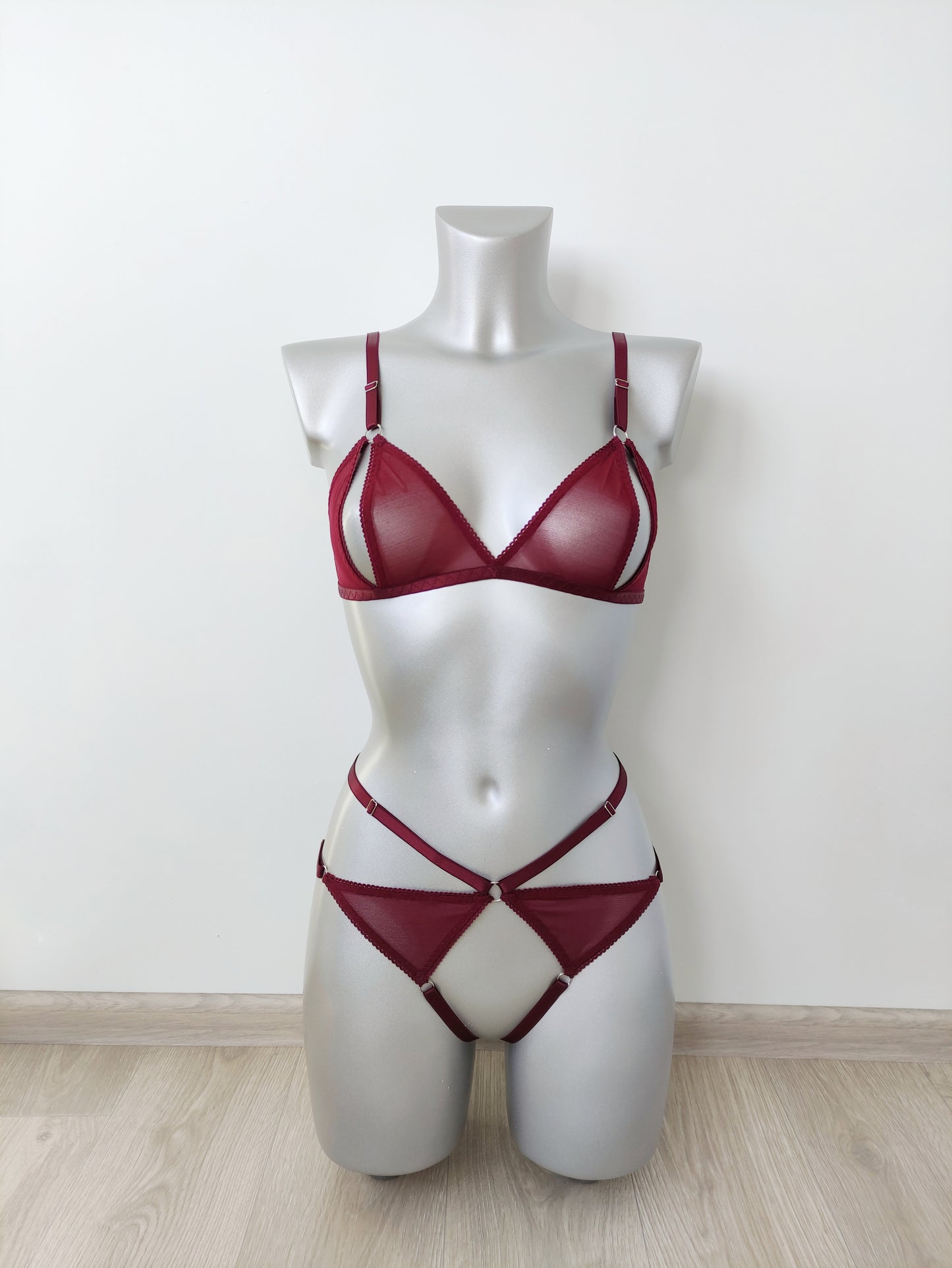 Taira - see through open cup women lingerie set