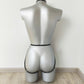 Calliope - black open crotch bodysuit with collar harness