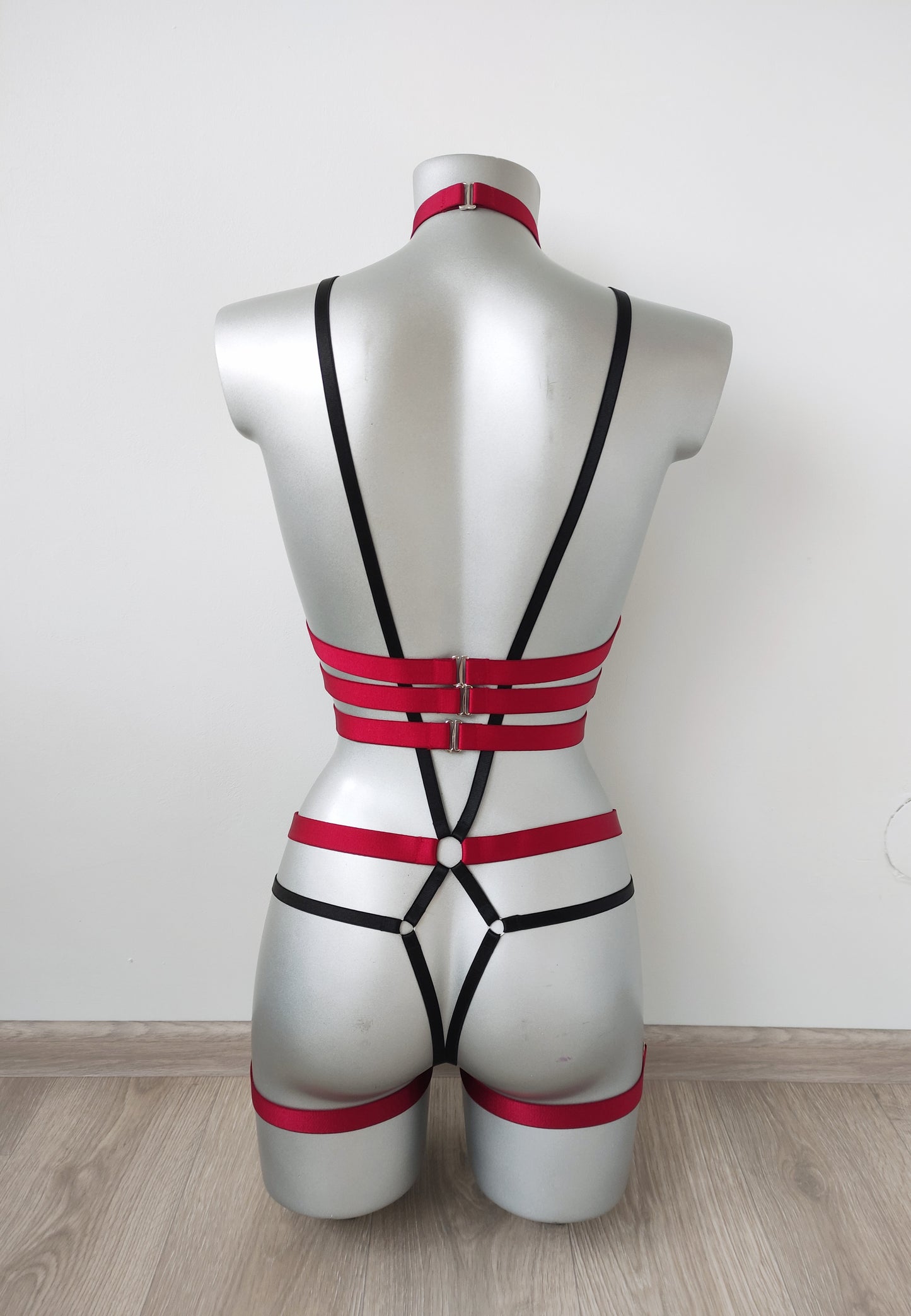 Scylla - full body harness women crotchless lingerie