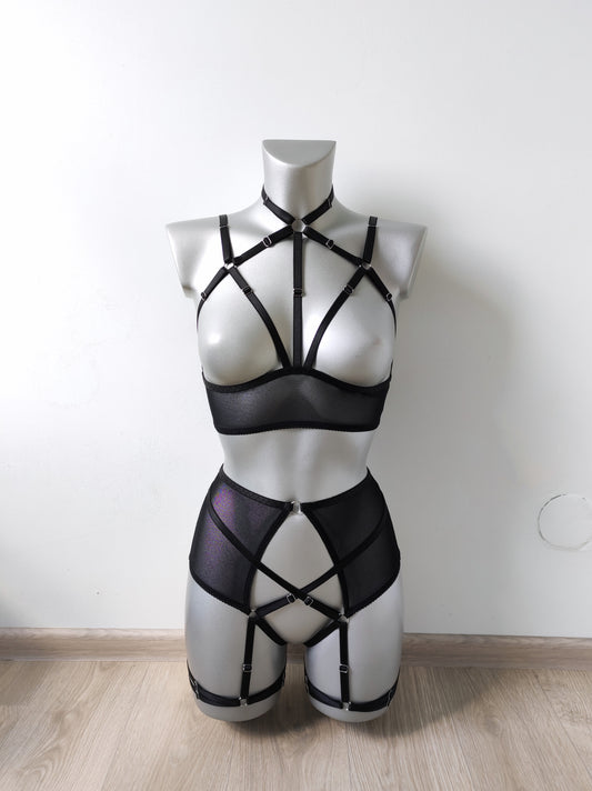 Nefertiti - mesh crotchless lingerie women