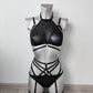 Pandora - black transparent women lingerie set