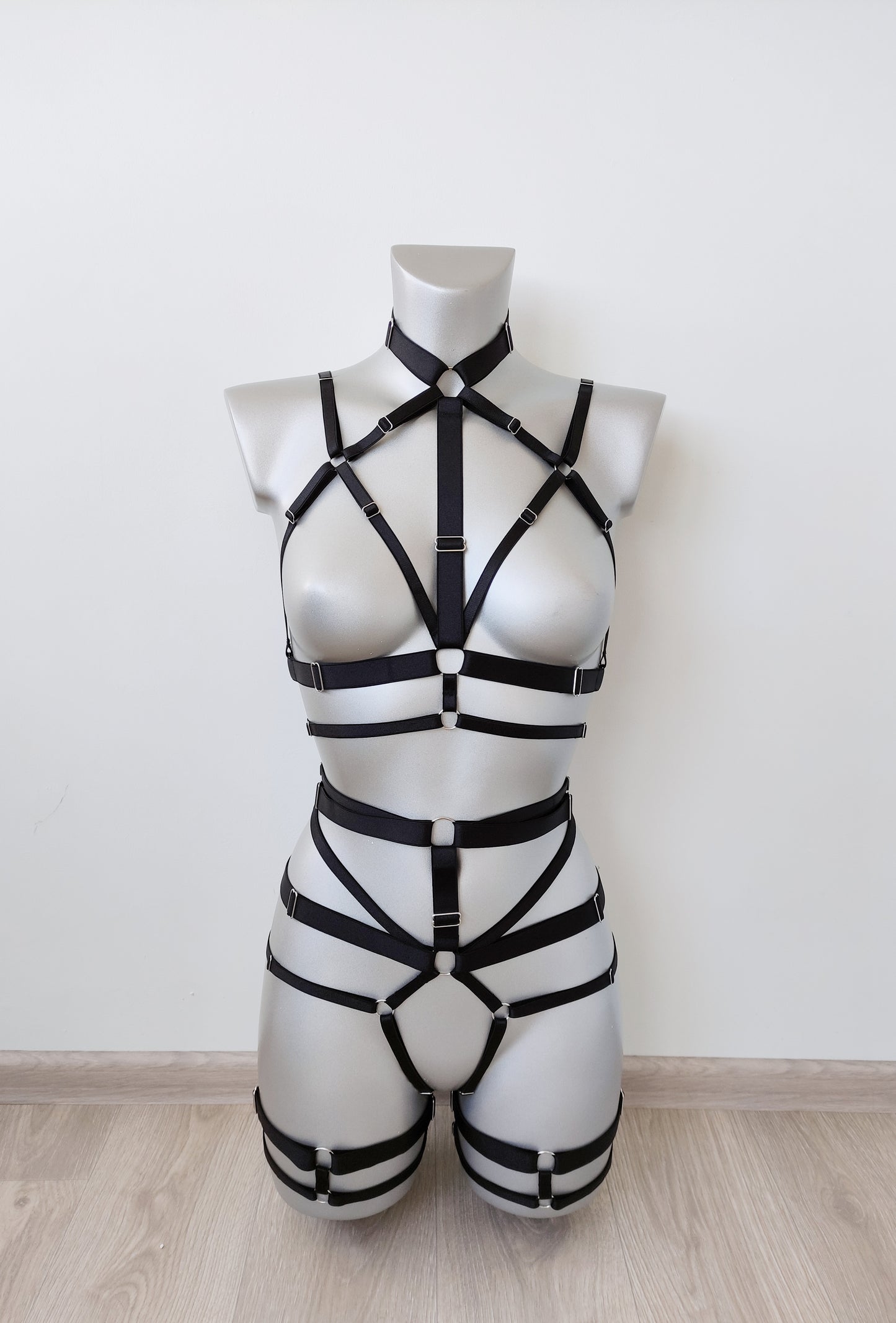 Alecto - bondage harness lingerie set