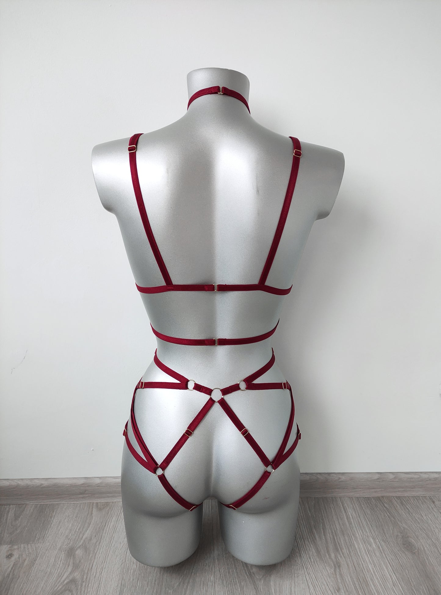 Hypnos - crotchless women harness lingerie set