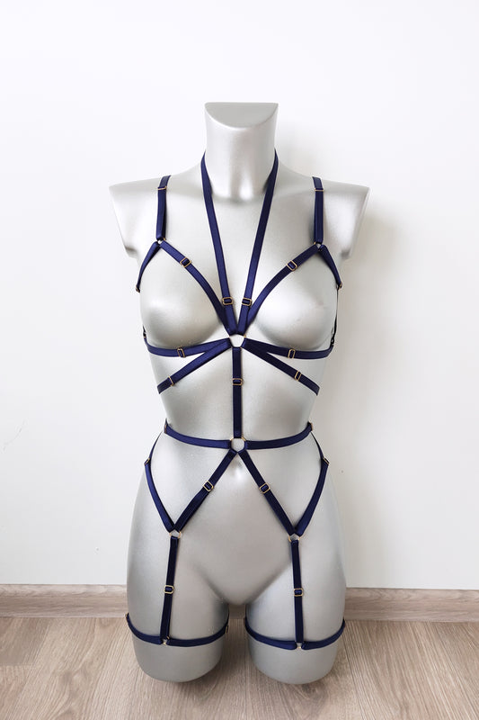 Mira - full body open harness lingerie bodysuit