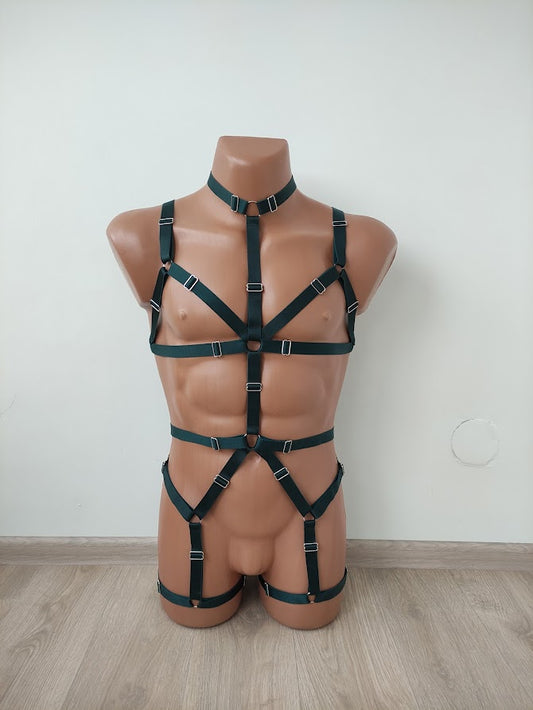 Rindr men - open lingerie full body man harness bodysuit