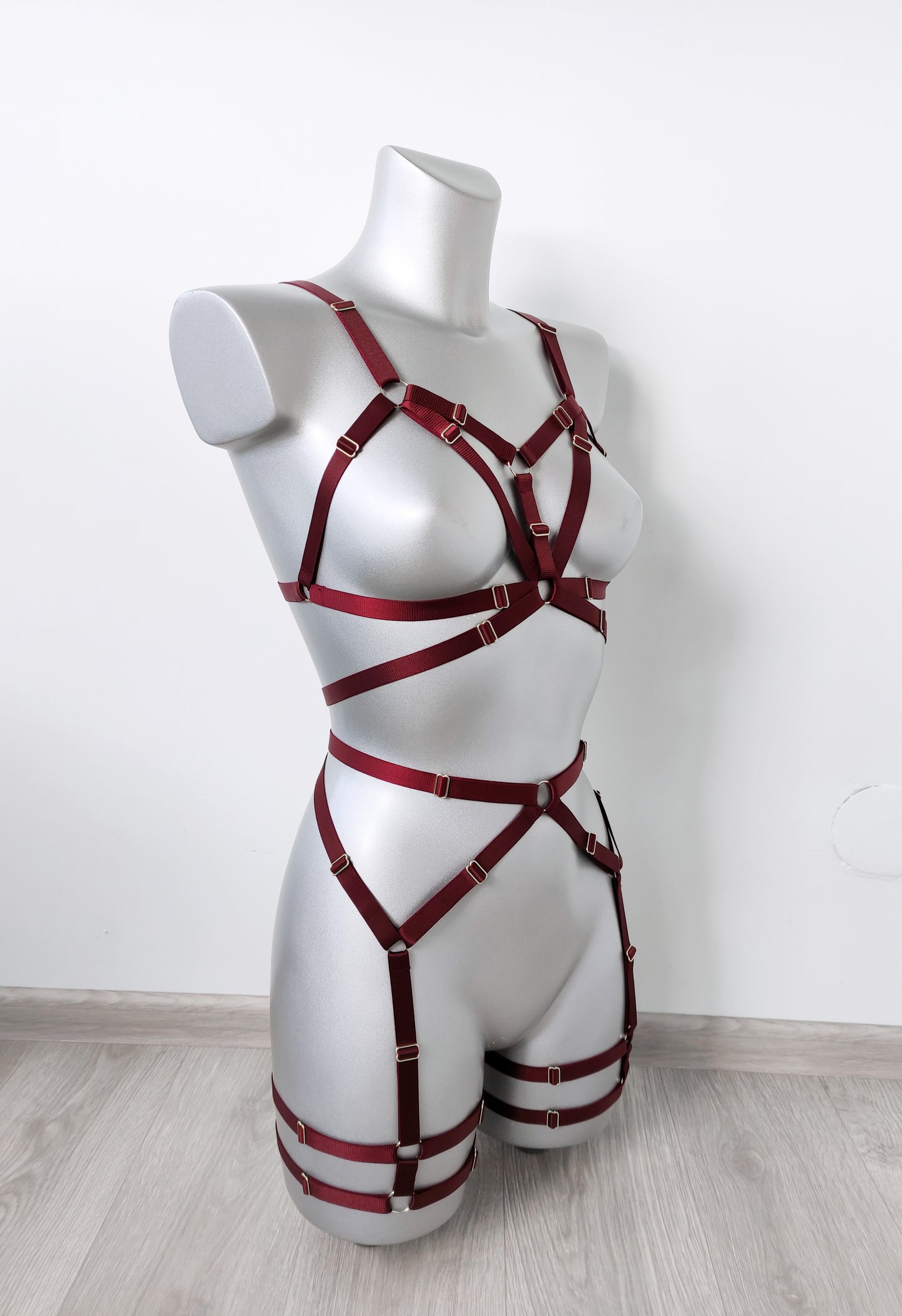 Lilith - chest harness woman waist belt set