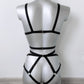 Roksolana - full body open crotchless harness bodysuit