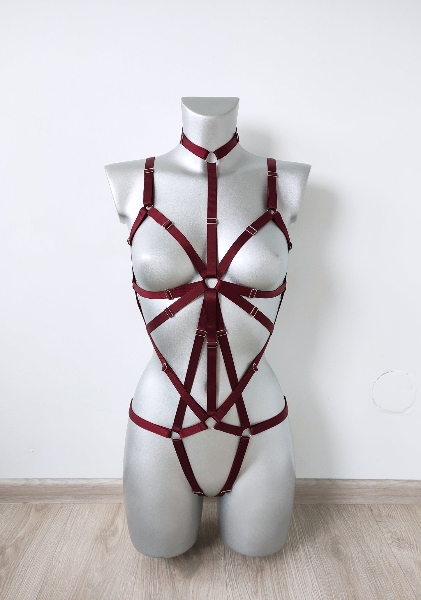 Sigyn - open crotchless harness bodysuit women