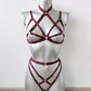 Mara II - transparent women harness lingerie set