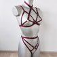 Mara II - transparent women harness lingerie set