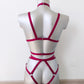 Roksolana - women open crotch cupless bodysuit harness
