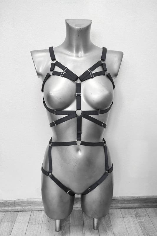 Aurora II - open harness lingerie bodysuit