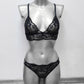 Buffy - black lace lingerie women set