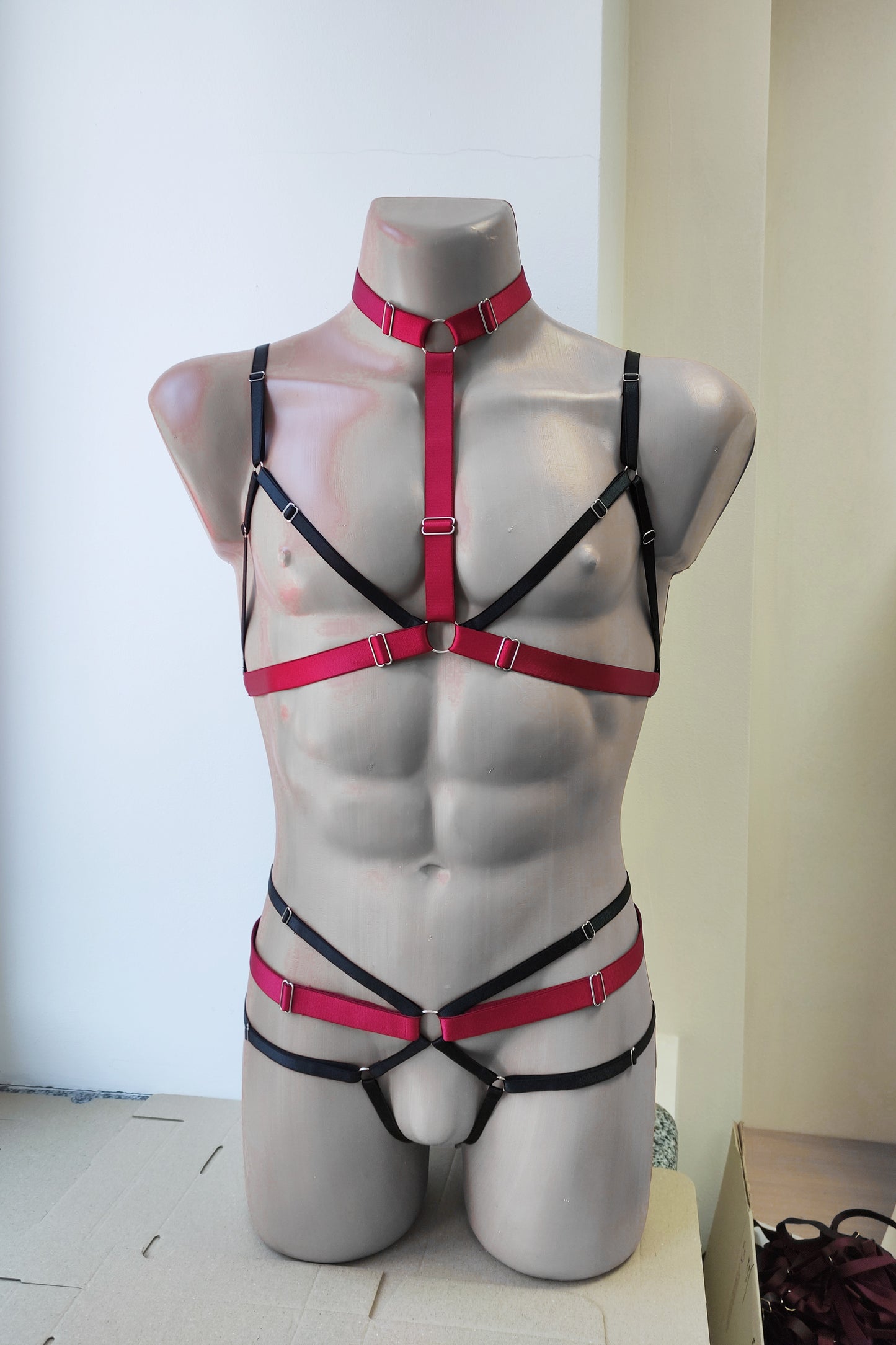 Khaleesi men - leather lingerie harness men bondages full body