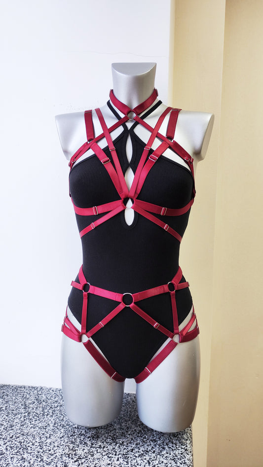 Saga - shibari bondage harness lingerie set