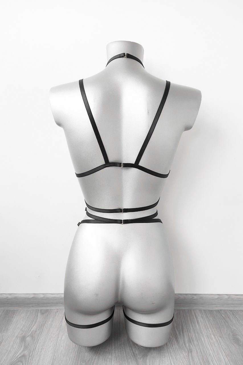 Mira - open harness lingerie jumpsuit for women