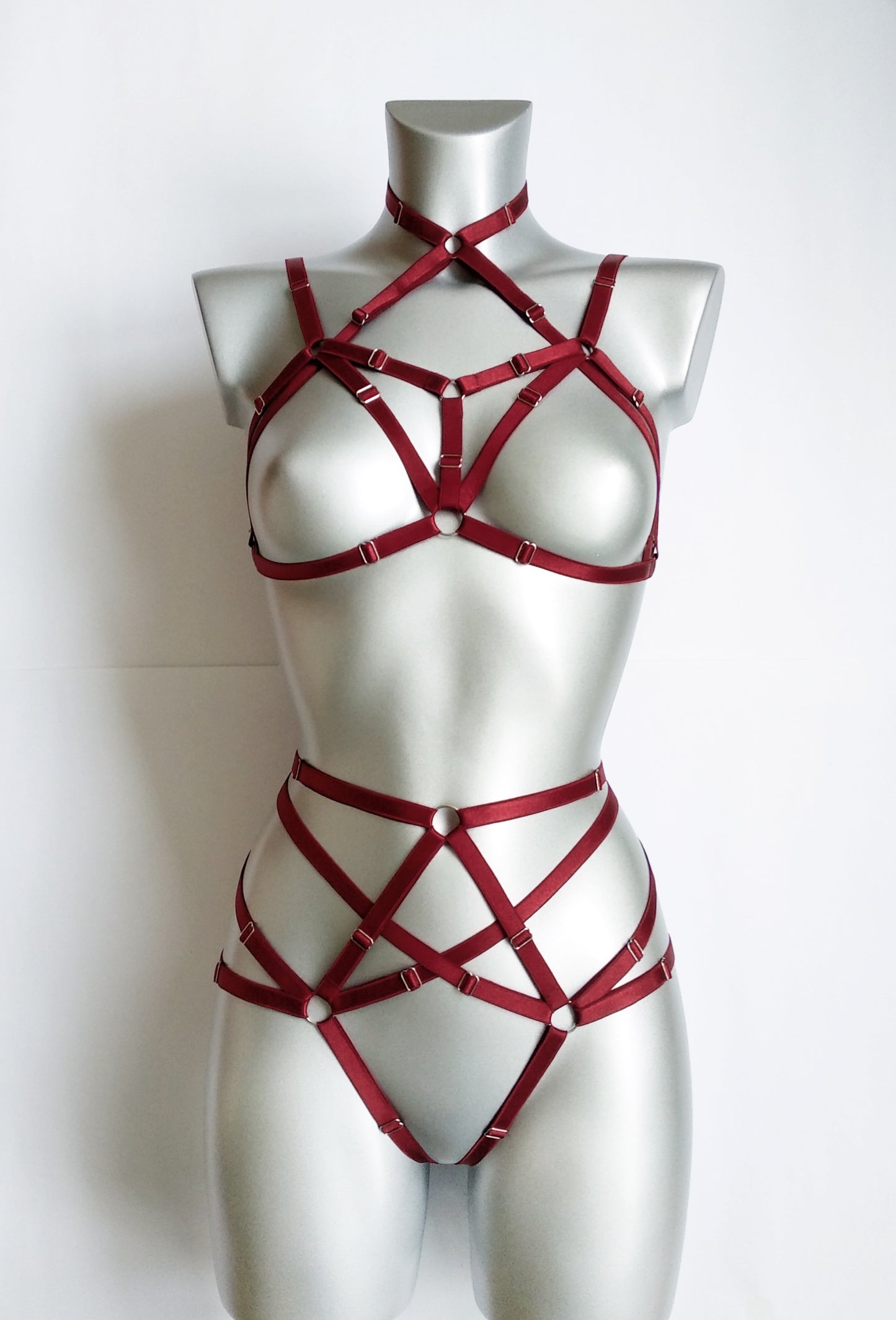 Kitana II - collar harness lingerie set for women