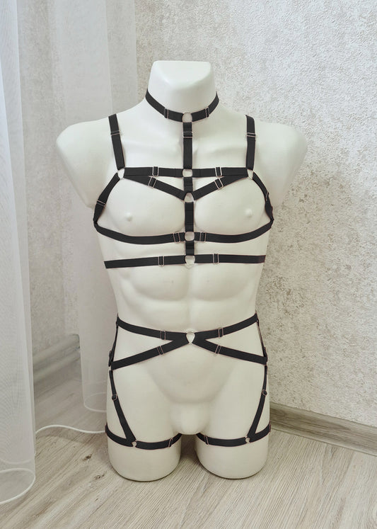 Odin men - black harness lingerie male