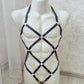 Kvasir men - navy blue cage harness male lingerie