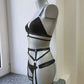 Ravenna - black women alternative lingerie set