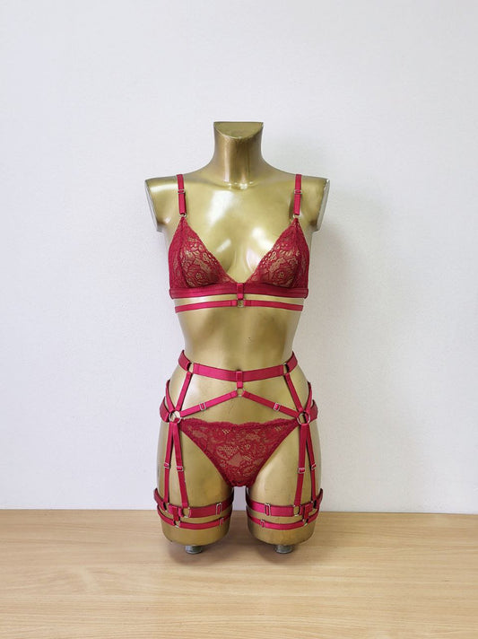 Ravenna - boudoir women red lingerie set