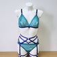 Isolde - blue lace women bra and panty set