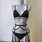 Ravenna - black women alternative lingerie set