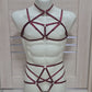 Kitana II men - burgundy men lingerie harness
