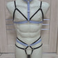 Khaleesi men - open cage bra and ouvert panties harness set