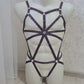 Dagur men - purple chest harness bodysuit