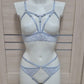 Frigg - light blue open crotchless lingerie set