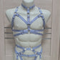 Banshee men - light blue full body harness lingerie set