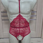 Calliope men - red open crotch bodysuit male