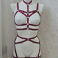 Odin - chest harness cage bra and waist leg garter belt