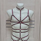 Siren II men - burgundy harness bodysuit