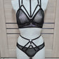 Ella & Nyx - black mesh lingerie set with harnesses