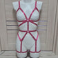 Shakti - pink harness lingerie bodysuit for women
