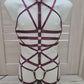 Scylla men - wine harness lingerie bodysuit