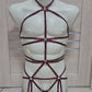 Shiva men - burgundy full body chest harness male