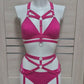 Faith - hot pink harness lingerie female set