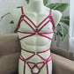 Fulla men - open crotchless harness sissy lingerie set