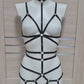 Siren II - black bondage alternative lingerie outfit