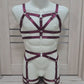Pakhet men - burgundy festival harness outfit male