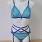 Isolde - blue lace women bra and panty set