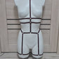 Scorpion II - dark wine alternative lingerie harness