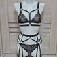 Darla - black lace premium lingerie set female